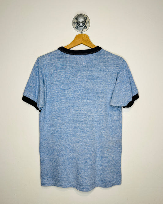 Vintage 70s Windjammer Heather Blue Ringer Tee Shirt