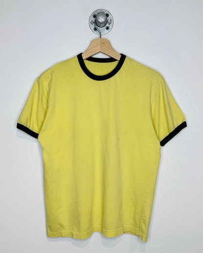 Vintage Canary Yellow Ringer Tee Shirt