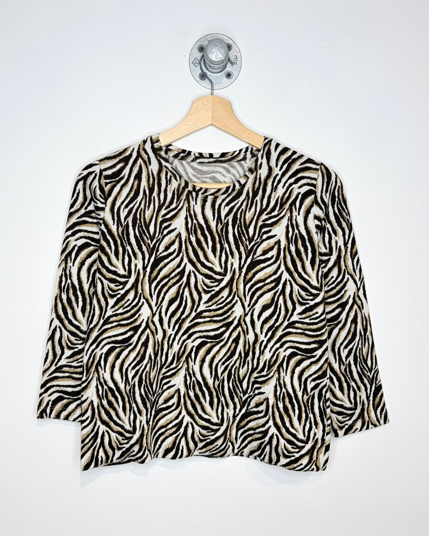 Zebra All-Over-Print Brown Women’s Shirt
