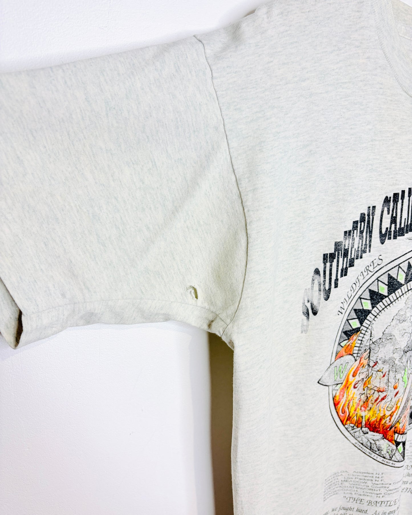 Vintage 1993 Battle Of Santa Annas California Ash Grey Tee Shirt
