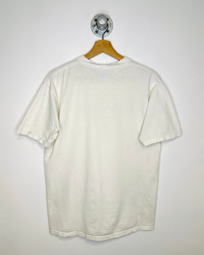 Vintage 90s Hard Rock Cafe Atlanta Thrashed White Tee Shirt