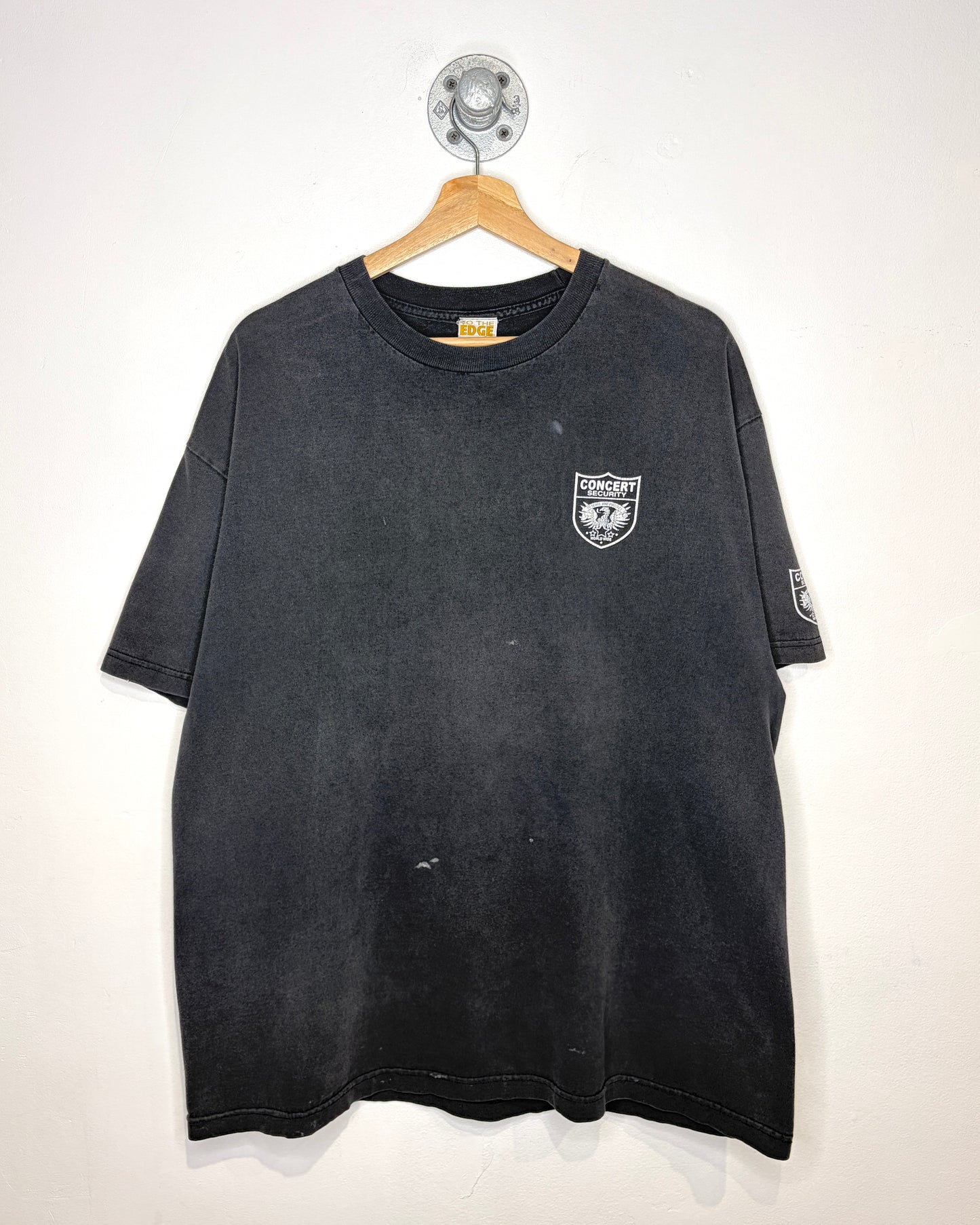 Vintage Concert Security Faded Black Tee Shirt