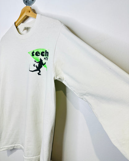 Vintage 90s Texh MTB Distressed White Longsleeve Shirt