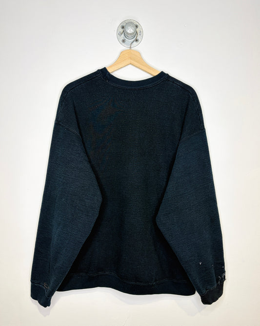 2000s Menards Heavyweight Black Crewneck Sweatshirt