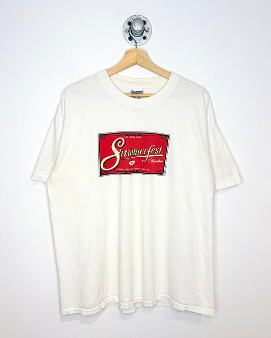 Vintage 2000 Milwaukee Summerfest White Tee Shirt