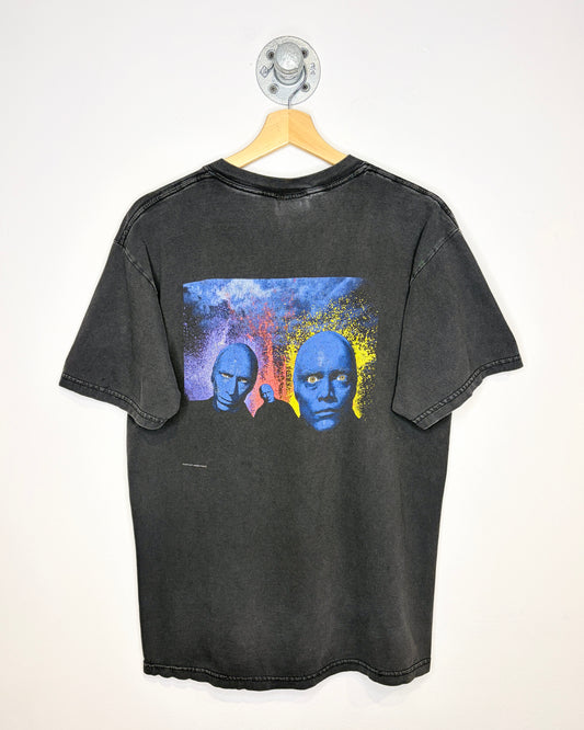 Vintage Blue Man Group Live At Luxor Faded Black Tee Shirt