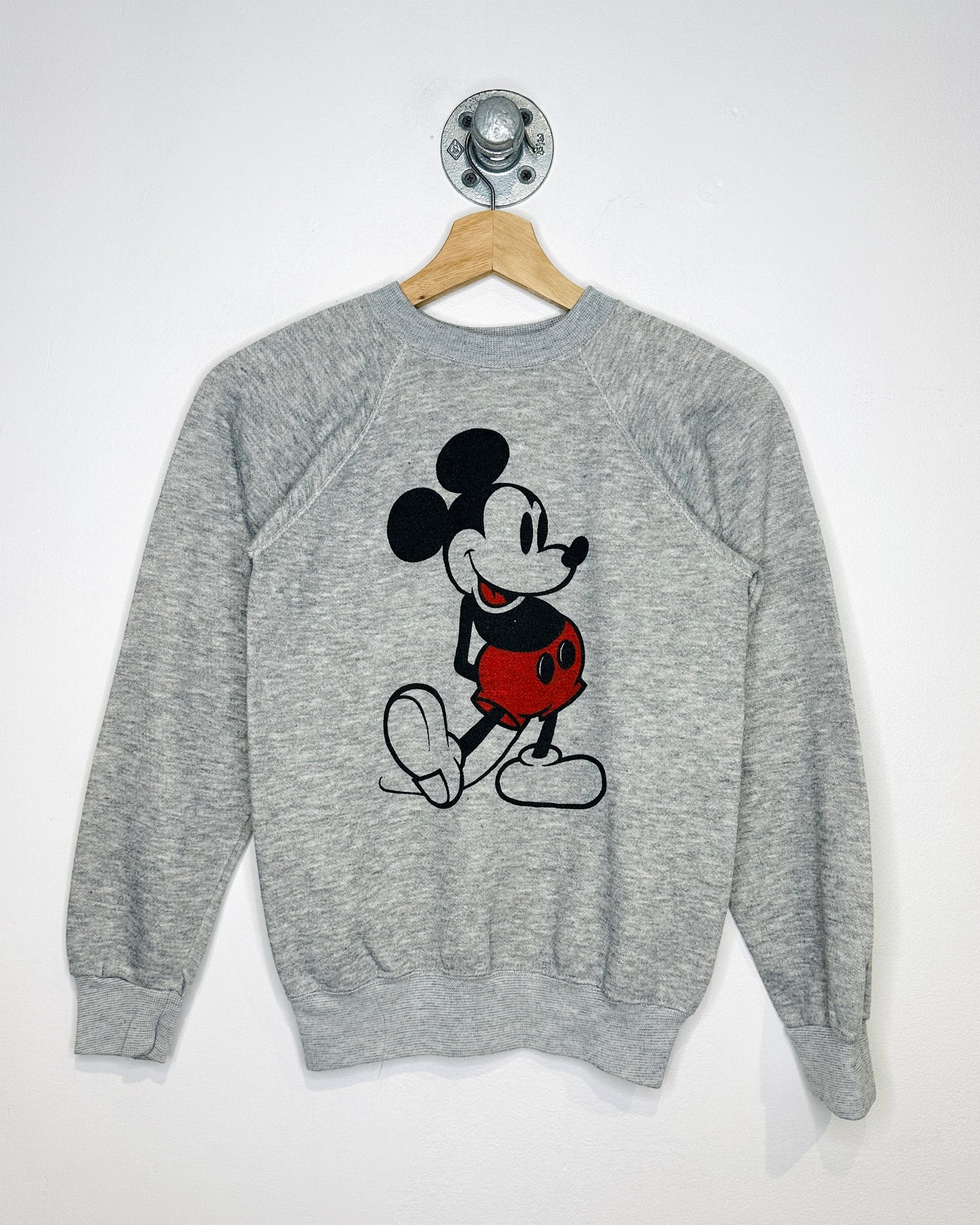 Vintage 70s Mickey Mouse Disney Grey Crewneck Sweatshirt