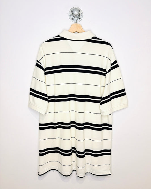 2010s Tommy Hilfiger White And Navy Polo Shirt