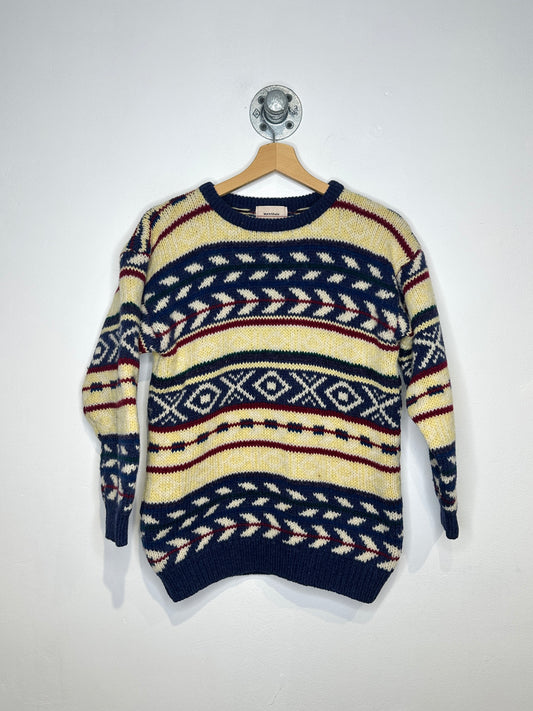 Vintage 1970s Mark Shade Aztec Print 100 % Wool Sweater