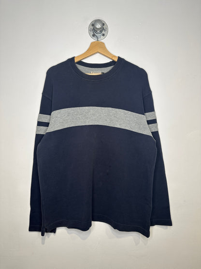 Vintage 2000s Navy And Grey Arizona Jean Company Cotton Long Sleeve Shirt