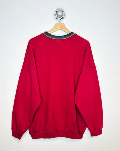 Vintage 90s Royal Tyrrell Museum Drumheller Alberta Red Crewneck Sweatshirt