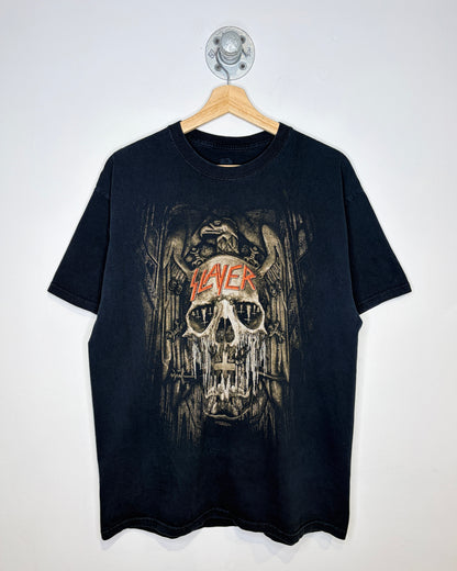 2014 Slayer Band Tour Black Tee Shirt