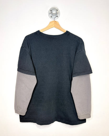 Vintage Y2K Xtreme Limit Rock N Roll Black & Grey Longsleeve Tee Shirt