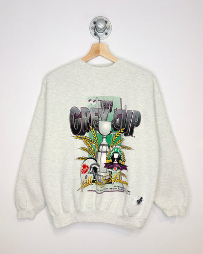 Vintage 1995 Saskatchewan Grey Cup Grey Crewneck Sweatshirt
