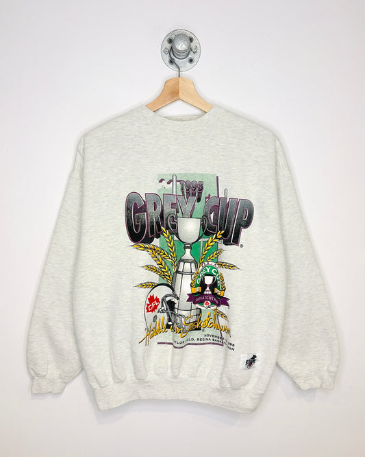 Vintage 1995 Saskatchewan Grey Cup Grey Crewneck Sweatshirt