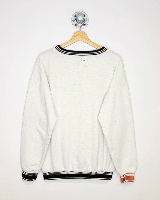 Vintage 90s Polo Ralph Lauren Twotone Ash Grey Crewneck Sweatshirt