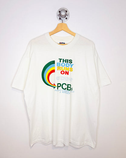 Vintage Late 1980s Pyrohy, Cabbage Rolls & Borshch Graphic White Tee Shirt