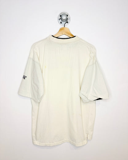 Vintage 90s Chicago White Sox Double Collar White Tee Shirt