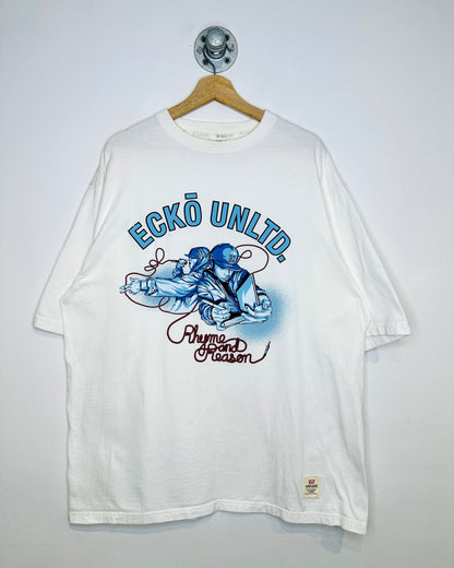 Vintage Y2K Ecko UNLTD Rhyme And Reason White Tee Shirt
