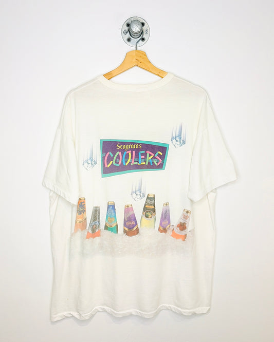 Vintage 80s Seagram’s Coolers Paper Thin White Promo Tee Shirt