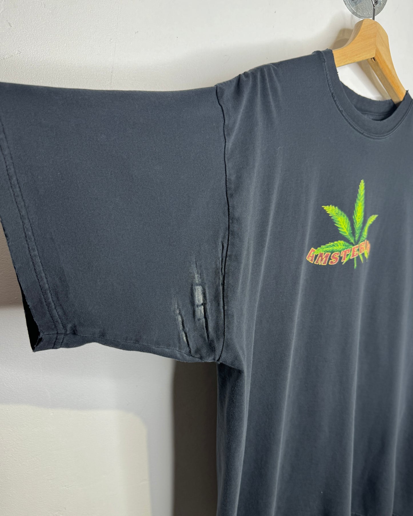 Vintage Amsterdam Faded Black Tee Shirt