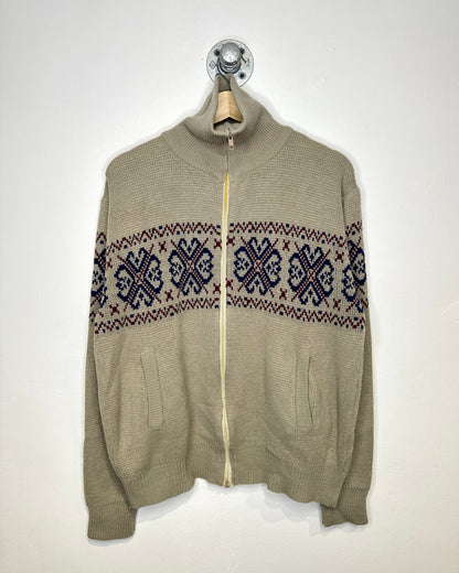 Vintage 90s J. Blair Grey Zip Up Sweater