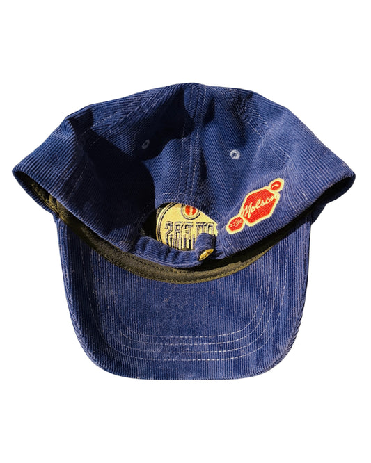 2000s Edmonton Oilers Blue Corduroy Strapback Hat