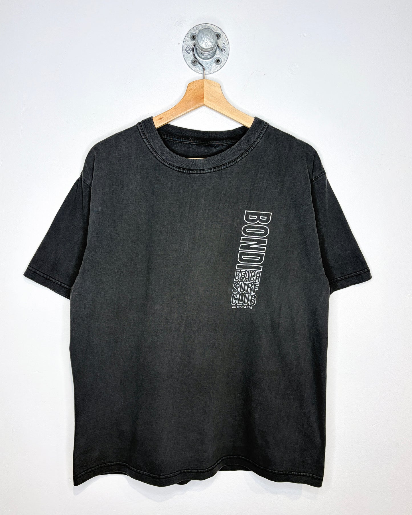 Vintage 2000s Bondi Beach Surf Club Black Faded Tee Shirt