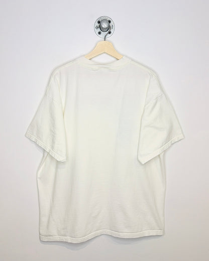 Vintage 1990s Excalibur Hotel & Casino Airbrush Style Dragon Tourist White Tee Shirt