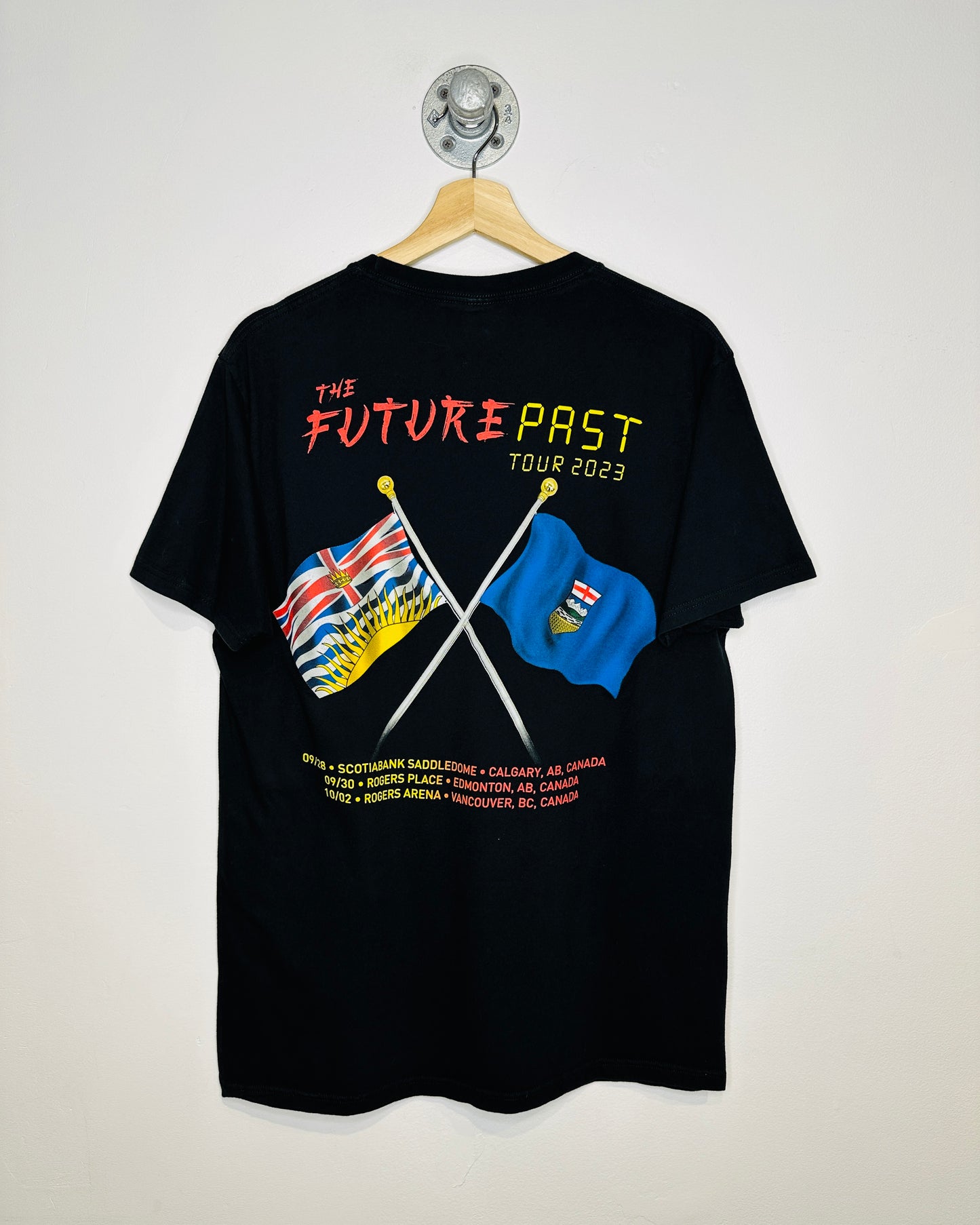 Iron Maiden The Future Past Canadian Tour Black Tee Shirt
