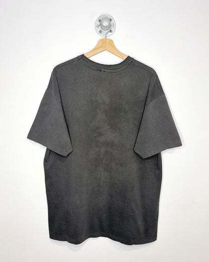 Vintage 90s Saltspring Island Totem Sentinel Faded Black Tee Shirt