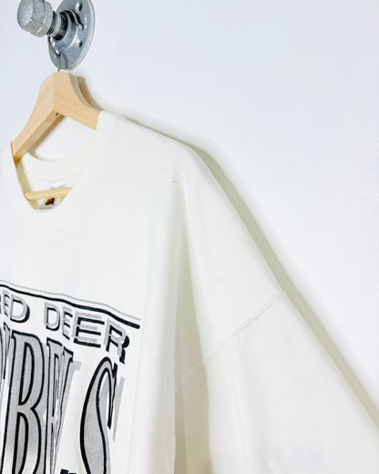 Vintage 90s Red Deer Rebels Hockey White Tee Shirt