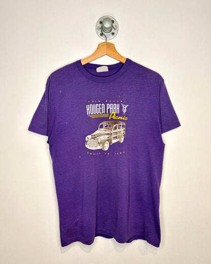 Vintage 1995 Hougen Park Picnic Purple Tee Shirt