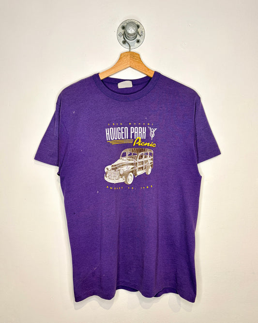 Vintage 1995 Hougen Park Picnic Purple Tee Shirt