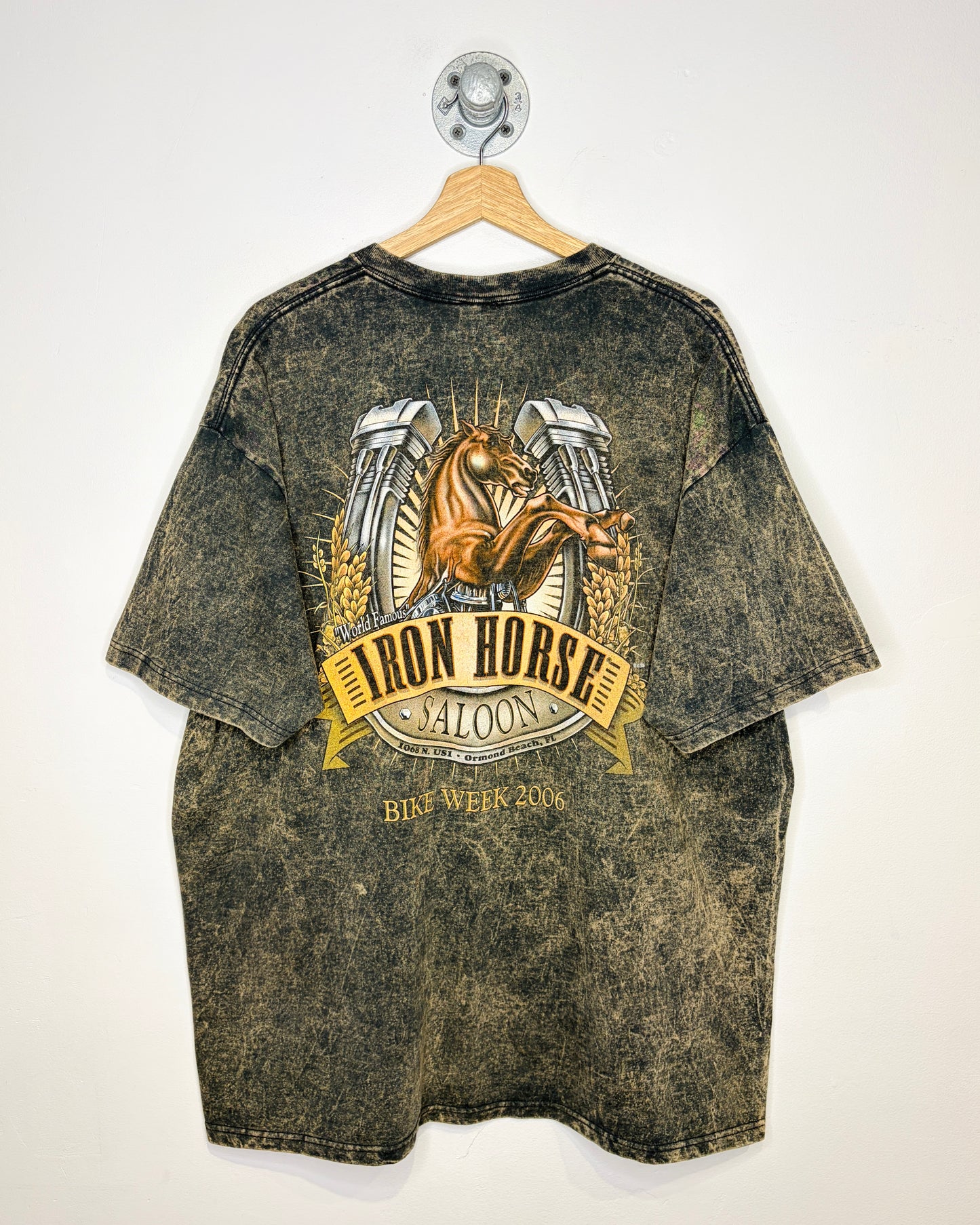 Vintage 2006 Iron Horse Saloon Bike Week Mineral Washed Tee Shirt