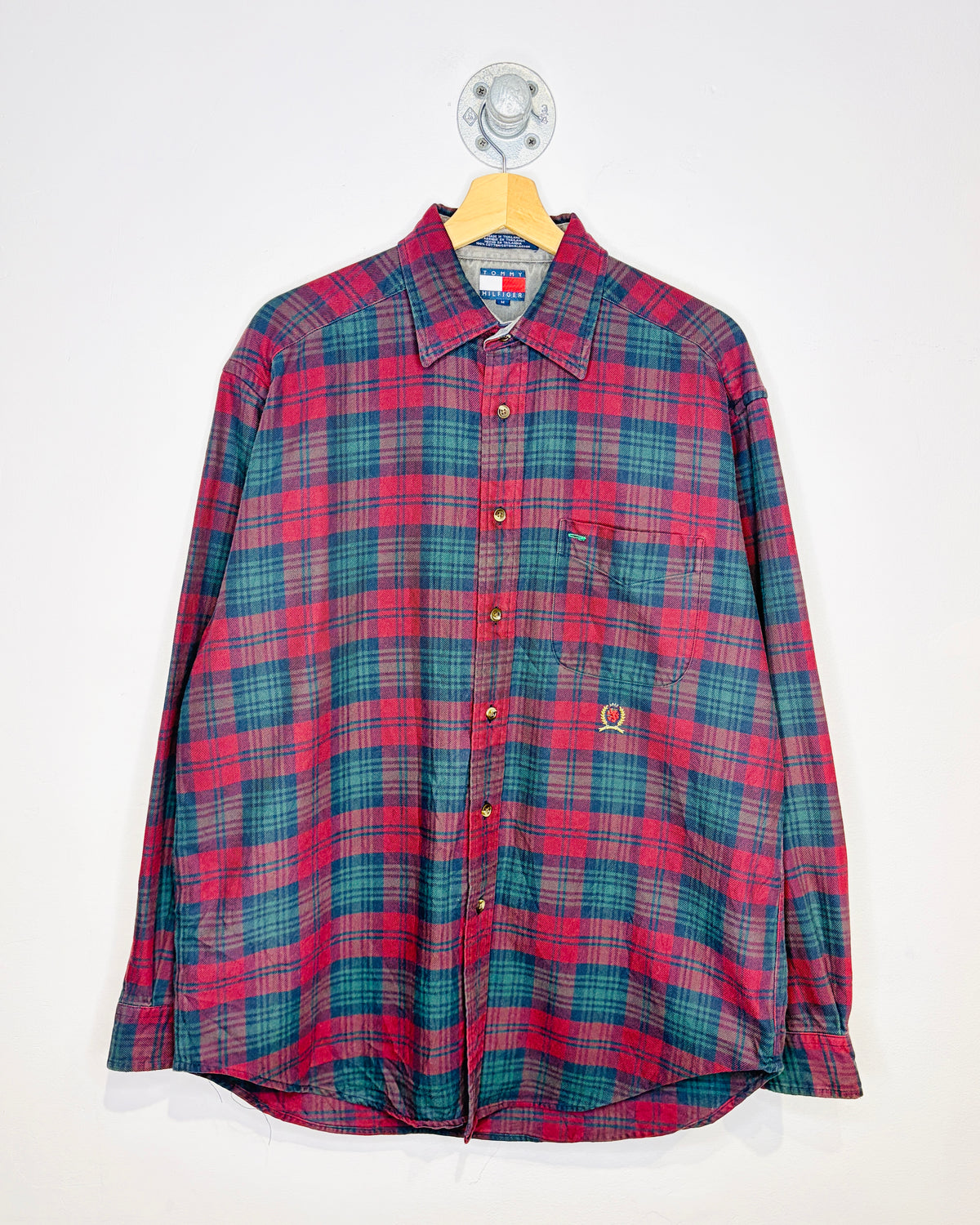 Tommy Hilfiger Tartan Plaid Button Up Long Sleeve Shirt