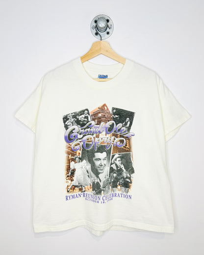 Vintage 1998 Grand Ole Opry Natural White Cropped Tee Shirt