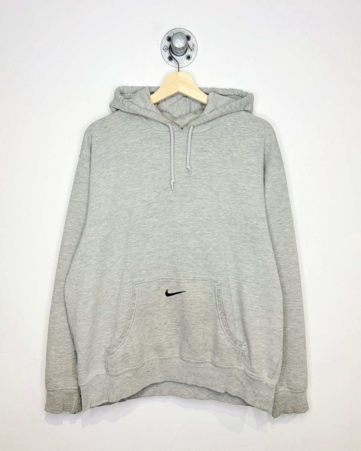 Vintage 2000s Nike Center Swoosh Grey Hoodie