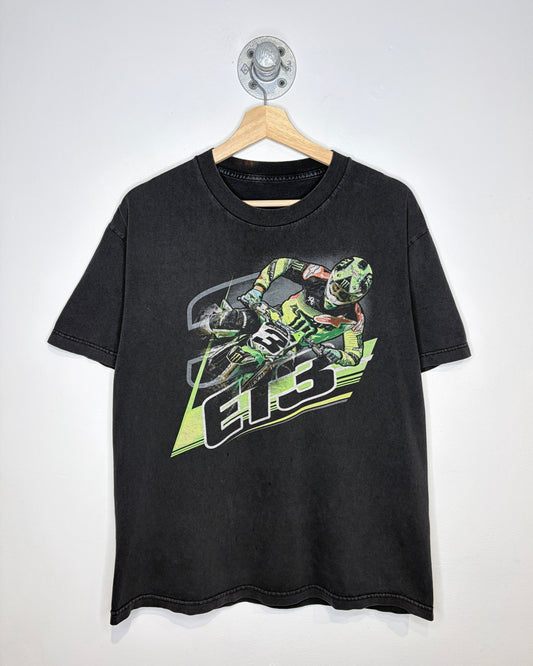 2000s Monster Energy Eli Tomac Faded Black Tee Shirt