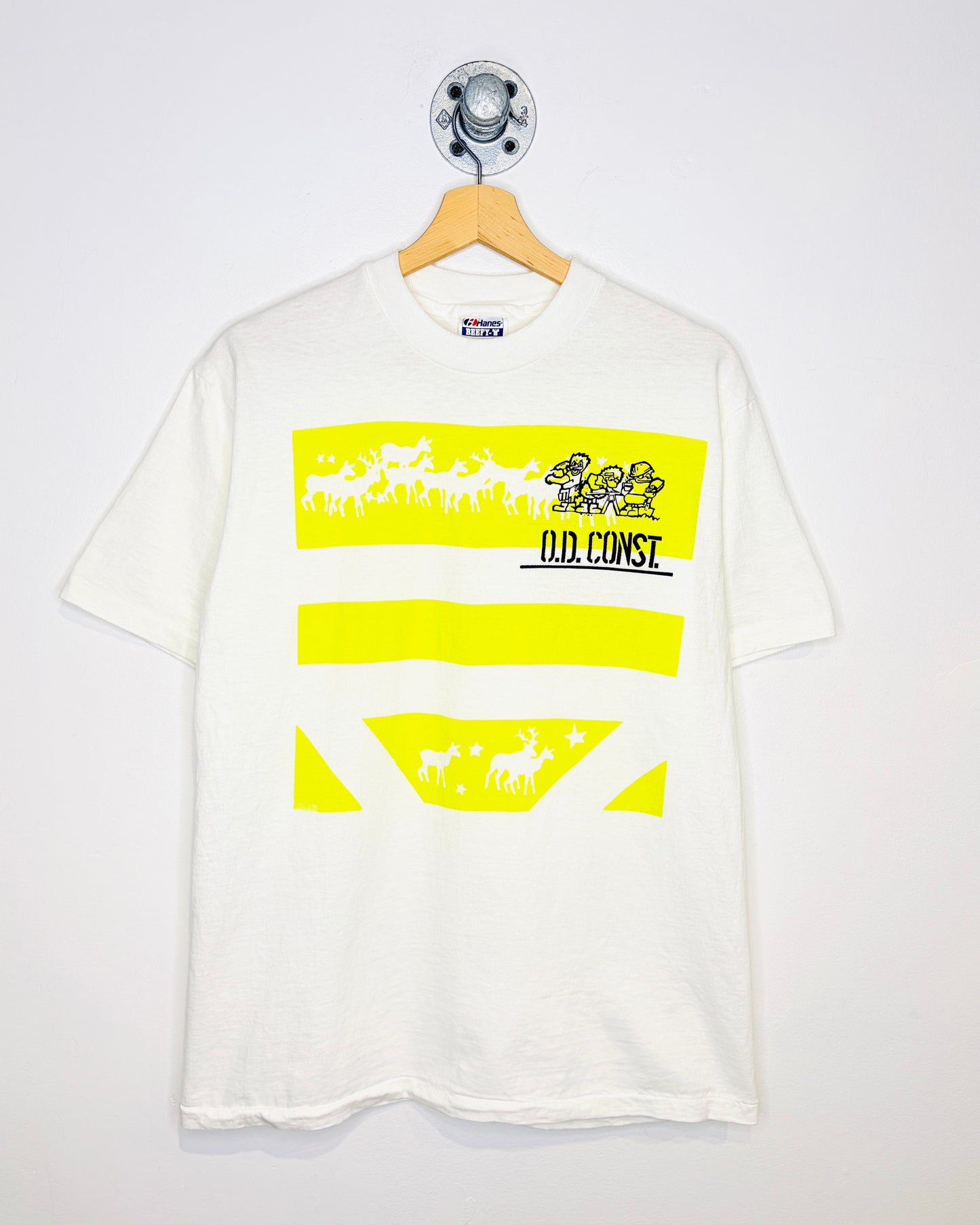 Vintage 90s O. D. Construction White Tee Shirt