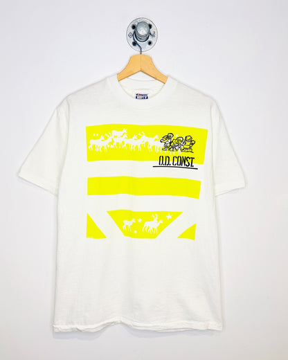 Vintage 90s O. D. Construction White Tee Shirt