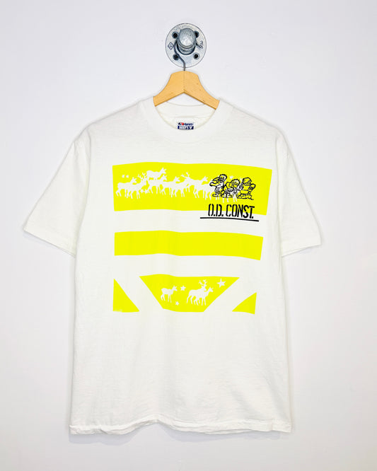 Vintage 90s O. D. Construction White Tee Shirt