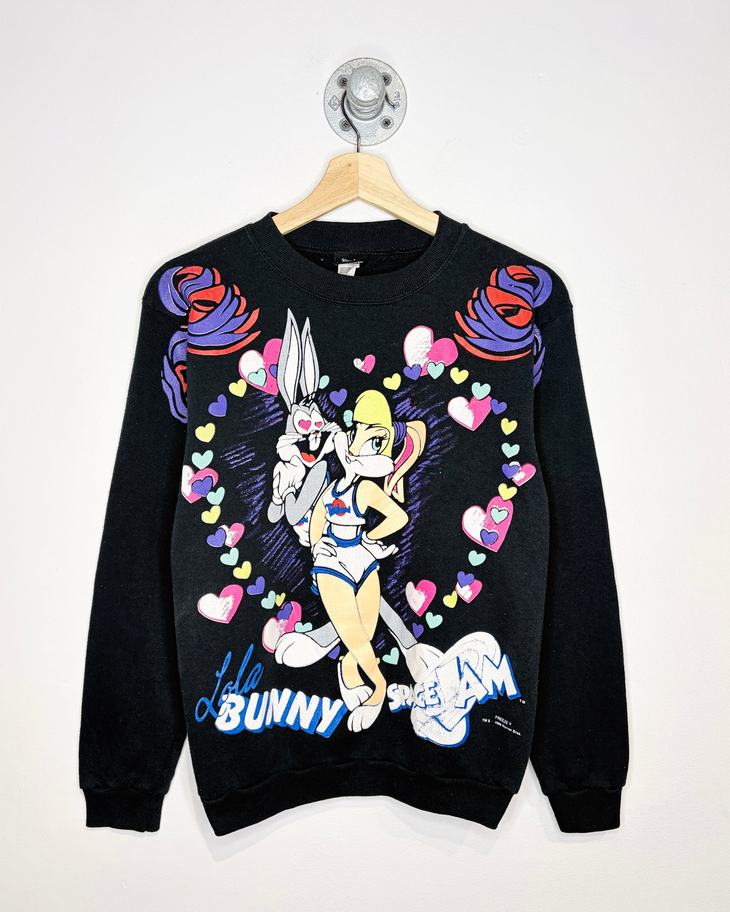 Vintage 1996 Space Jam Lola Bunny Black Crewneck Sweatshirt