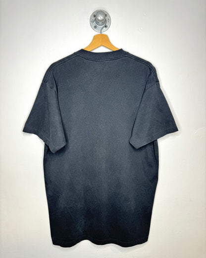 Vintage 90s Canadian Made Blank Faded Black Tee Shirt