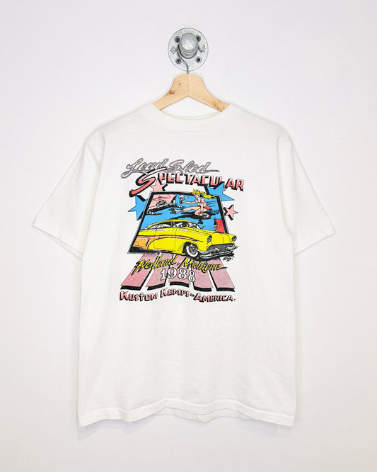 Vintage 1988 Lead Sled Spectacular White Tee Shirt