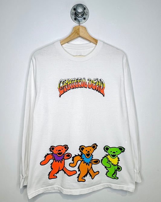 The Grateful Dead Bears Long Sleeve White Tee Shirt