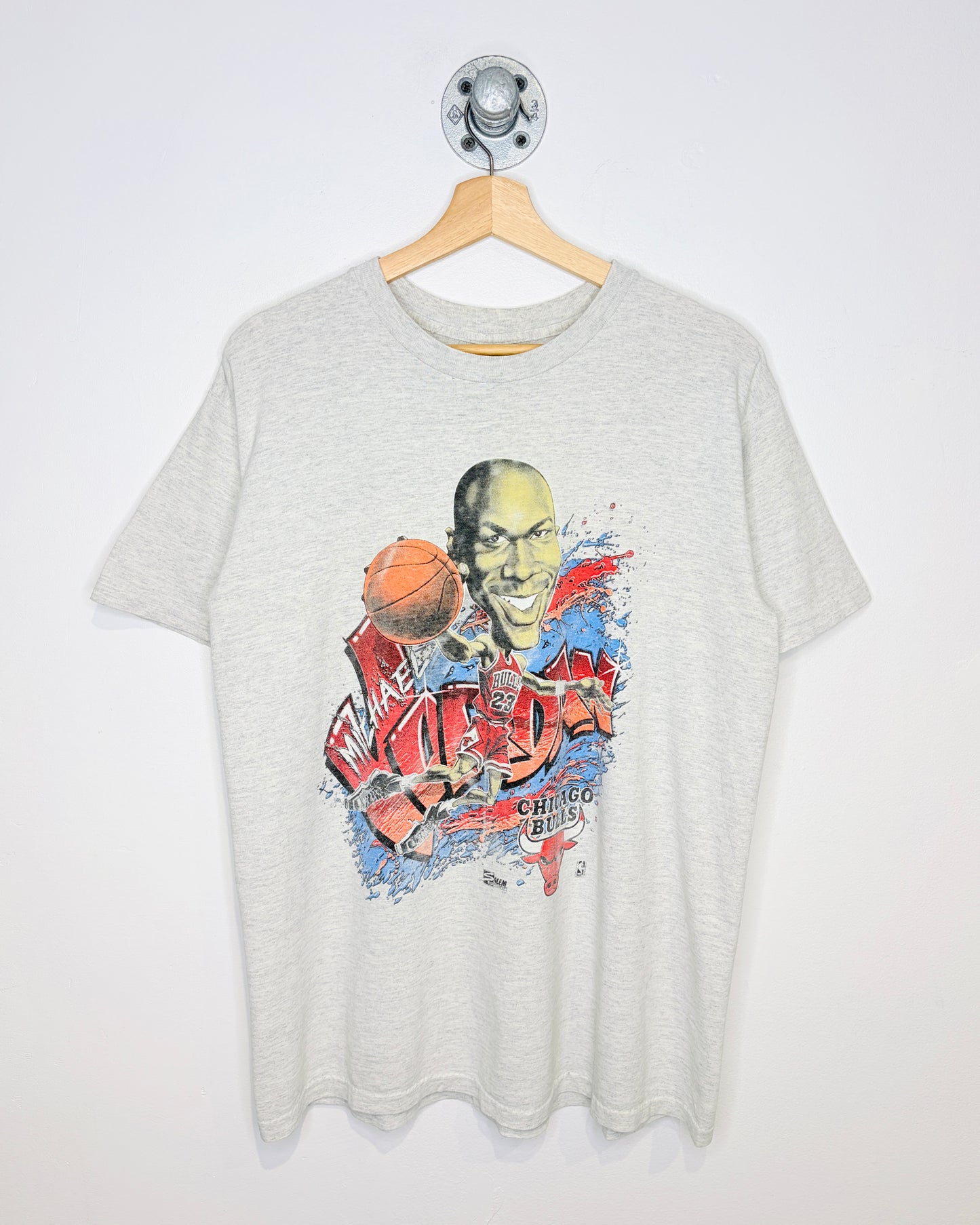 Vintage 1991 Michael Jordan Salem Sportswear Grey Tee Shirt