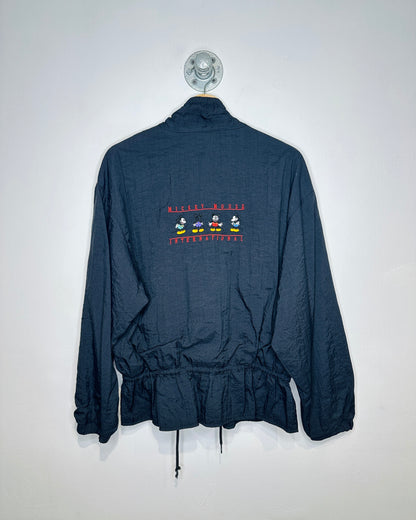 Vintage 1990s Mickey & Co. Nylon Made In Canada Black Zip Up Jacket