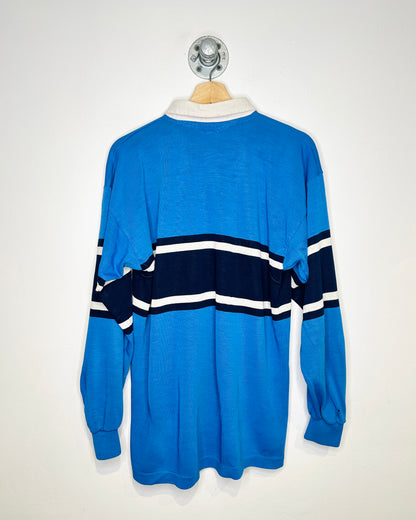 Vintage 1980s Maple Ridge Rugby Club Blue And Navy Shirt