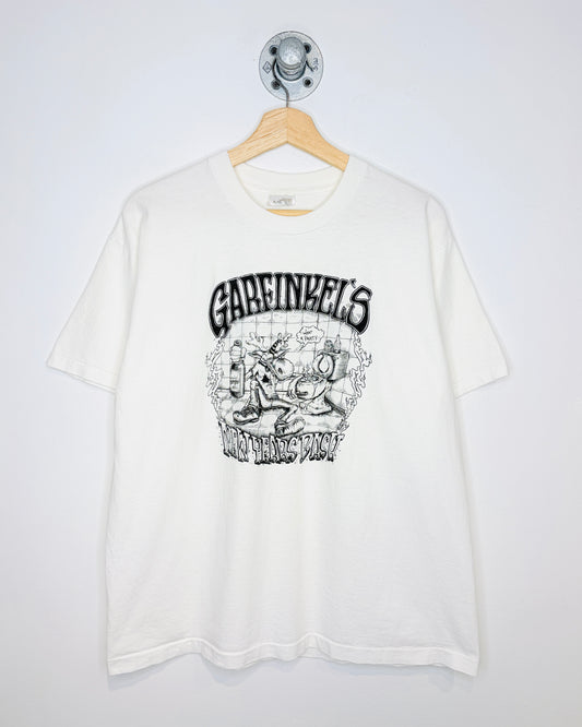 Vintage 90s Garfinkel’s New Years Bash White Tee Shirt